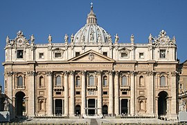 Fachada de San Pedro del Vaticano (1603-1626), de Carlo Maderno