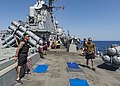 Marineros ejercitándose a bordo del USS Stout (DDG-55) en el 2016.