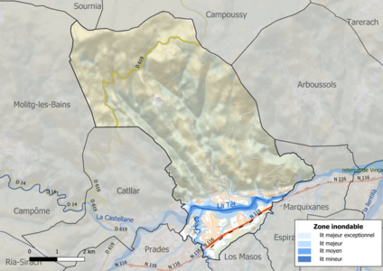 Carte des zones inondables.