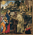 El sant amb la Mare de Déu, per Filippino Lippi