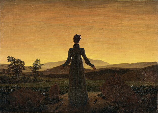 Caspar David Friedrich - Frau vor untergehender Sonne (1818)