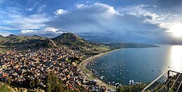 Blick auf Copacabana vom Cerro Calvario