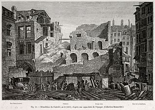 Démolition du Châtelet, an X (1802).