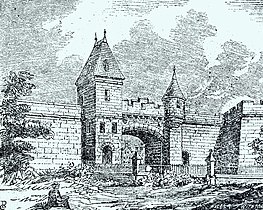 La porte Saint-Louis dans les plans de lord Dufferin, 1876