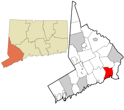 Localização no condado de Fairfield