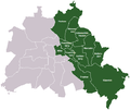 Germany divided, Berlin East: districts, with names