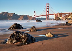 Le pont vu depuis Marshall’s Beach. Octobre 2017.