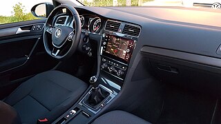 Intérieur d'une Volkswagen Golf 7 - phase 2