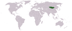 Location of മംഗോളിയ