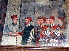 Scena di banchetto (particolare), 1467, Castello di Malpaga.