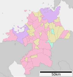 三萩野の位置（福岡県内）