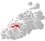 Ålesund markert med rødt på fylkeskartet