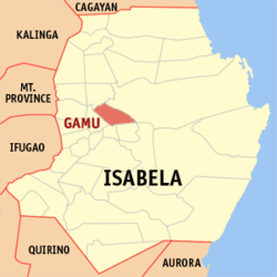 Bản đồ Isabela với vị trí của Gamu.