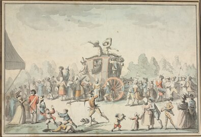 Scène de carnaval, dessin, Cleveland Museum of Art.