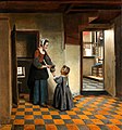 『配膳室にいる女と子ども』(1658年頃) ピーテル・デ・ホーホ