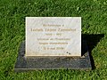 Plaque dans le parc floral des Thermes d'Aix les-Bains en Savoie