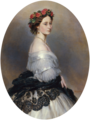Alice van Saksen-Coburg en Gotha in 1861 (Schilderij: Franz Xaver Winterhalter) overleden op 14 december 1878