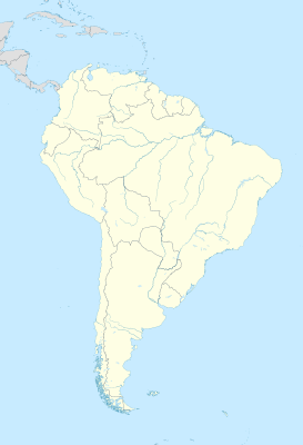 Mapa de localización de América del Sur
