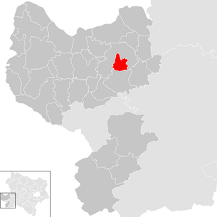 Lage der Gemeinde Winklarn (Niederösterreich) im Bezirk Amstetten (anklickbare Karte)