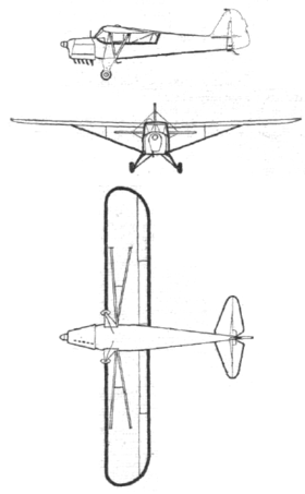 vue en plan de l’avion