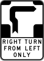 Hook turn sign