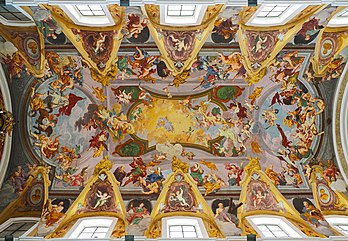 Plafond baroque de la cathédrale Saint-Nicolas de Ljubljana. (définition réelle 10 368 × 7 185)