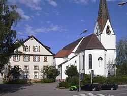 Castle an kirk in Donzdorf.