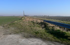 De grijze kleur van de bodem is aan het hoog zandgehalte te wijten.