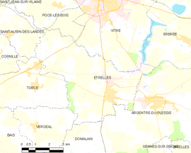 Mapa obce Étrelles