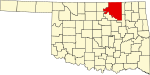 State map highlighting Osage County