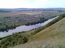 The village of Verkhnebikkuzino in Kugarchinsky District