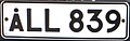 1972-1992 car plate