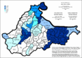 Proporción de serbios en Brčko por asentamientos 2013