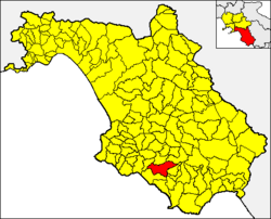 Lokasi Ceraso di Provinsi Salerno