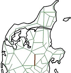 Silkeborg-Kjellerup-Rødkjærsbro Jernbane in Red/Brown