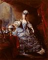 Portrét královny Marie Antoinetty od Jeana Dagoty z roku 1775