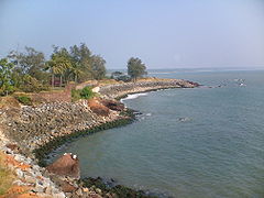 Litoral del mar Arábigo en Kerala, India