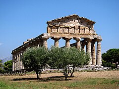 Templo griego en Paestum.