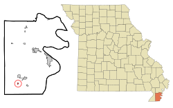 Location of Holland, Missouri