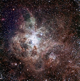 First light image of the Tarantula Nebula taken by TRAPPIST in 2010