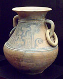Керамічна ваза з висячими кільцями, з древніх келтиберійських поселень Нуманції (Серро-де-ла-Муела, GArray, провінція Сорія, Іспанія) II ст. до н. е.