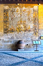 Thumbnail for File:1993-1994-Giardino Giusti (Verona)-testo e photo Paolo Villa-nA15-tesi Accademia Belle Arti Bologna-Affresco con panoplie del portico della parete Ovest, riporta- “IN LABORE - RE OVIES -1703”-Fuji Sensia 100 RD-161.jpg