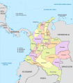 Political map of Colombia