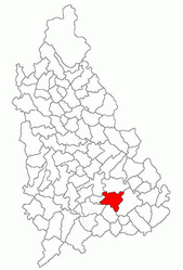 Location in Dâmbovița County