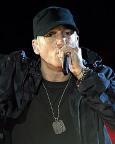 Eminem počas vystúpenia v novembri 2014