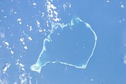 फुनाफुति प्रवालद्वीप का हवाई चित्र