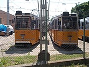 Két Ganz CSMG villamos 2017-ben