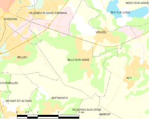 Poziția localității Billy-sur-Aisne