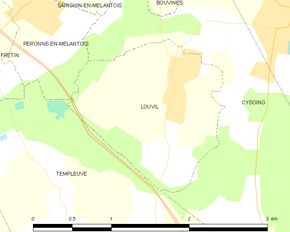 Poziția localității Louvil