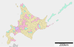 Kaart van de prefectuur Hokkaidō